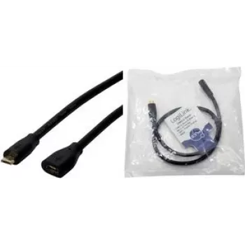 Logilink - Prolunga USB - Micro-USB Type B (M) a Micro-USB Type B (F) - USB 2.0 - 5 m - nero (CU0125)