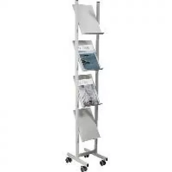 Helit H6813399 - metallo - grigio - 4 ripiani - 260 mm - 390 mm - 1580 mm