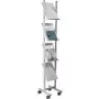 Helit H6813399 - metallo - grigio - 4 ripiani - 260 mm - 390 mm - 1580 mm