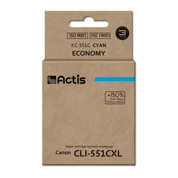 Actis KC-551C inchiostro (sostitutivo per Canon CLI-551C; Standard; 12 ml; ciano)