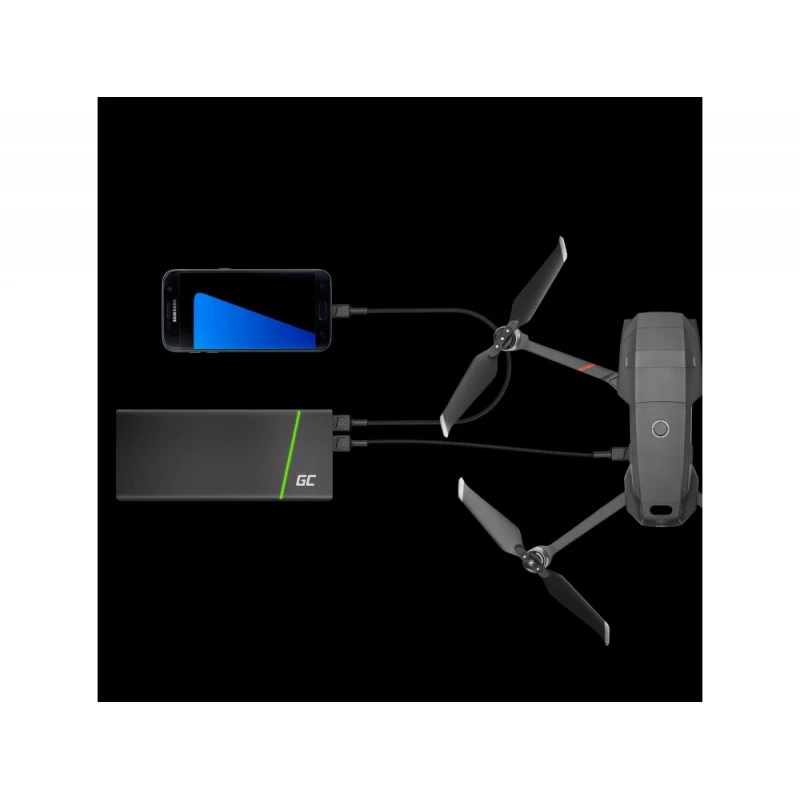 Cavo USB 2.0 Green Cell KABGC20 — USB A a Micro-USB B, 1,2 m, nero