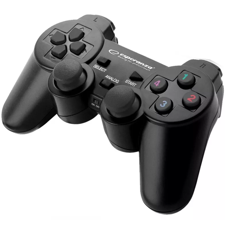 Esperanza EGG108K controller gaming nero USB 2.0 gamepad analogico / digitale PC, PlayStation 3