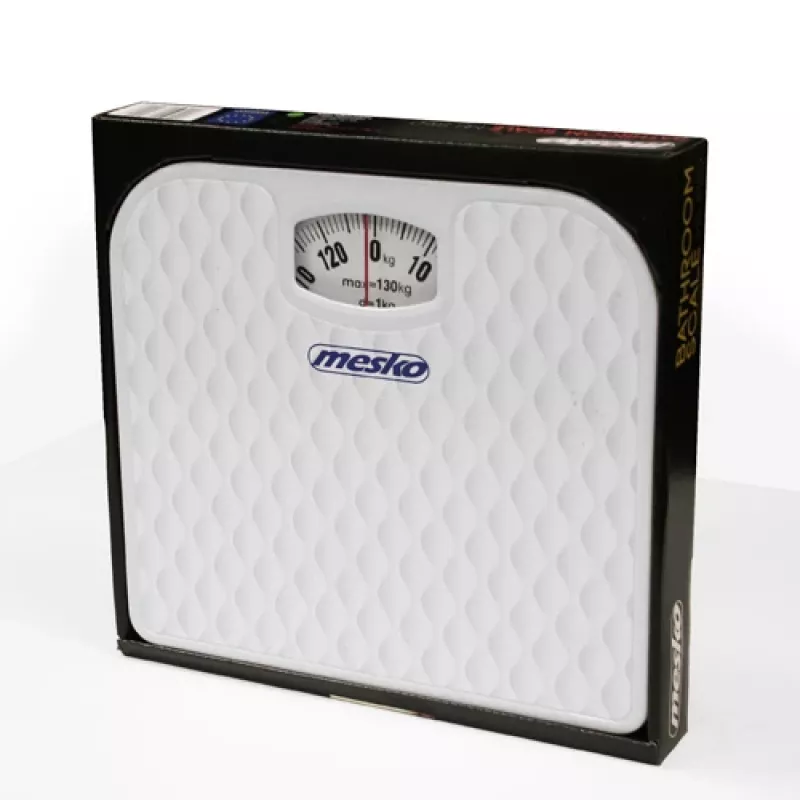 Bilancia meccanica Mesko MS 8160 – portata massima 130 kg, precisione 1000 g, bianco