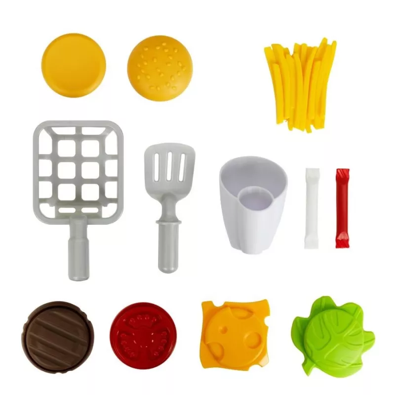 Set Play Burger Shop KLEIN 7336 — giocattolo di ruolo compatto e facile da pulire per bambini