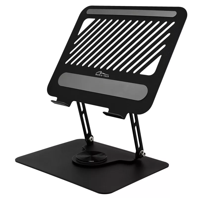 Supporto per laptop MEDIA-TECH MT2662 – regolabile in altezza, pieghevole in alluminio per laptop da 10–17