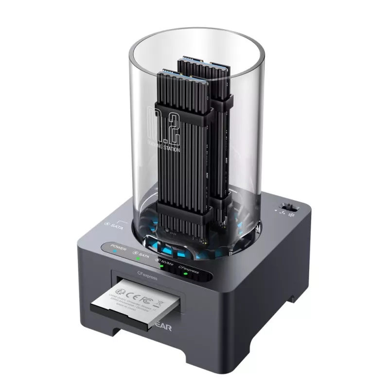 Docking station GrauGear G-M2DK-CR-10G M.2 NVMe/NGFF e CFexpress USB Type-C 10 Gbit/s grigia