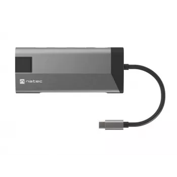 NATEC Fowler Plus USB Type-C nero grigio MicroSD SD hub