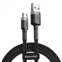 Cavo Micro-USB Baseus Cafule 2,4A 1 m (grigio/nero)