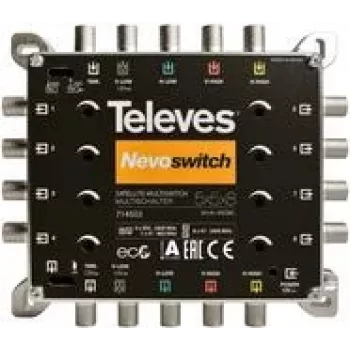 Multiswitch Televes MS58C 5x8 con Nevo recpower cascata