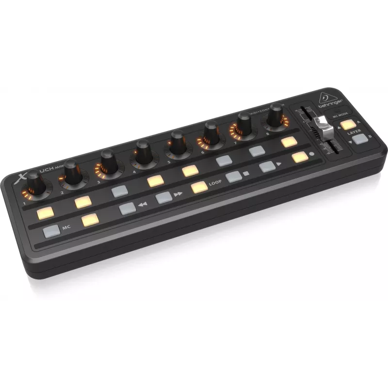 Tastiera MIDI USB Behringer X-TOUCH MINI tipo di controllo tasti manopole slider