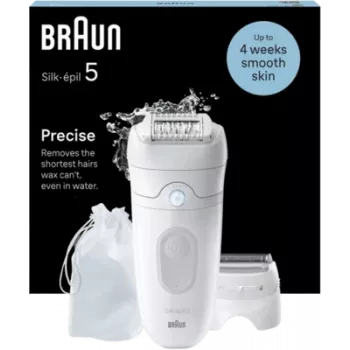 Epilatore BRAUN Silk Epil 5 5-060 – epilatore con filo con 28 pinzette e sistema massaggiante