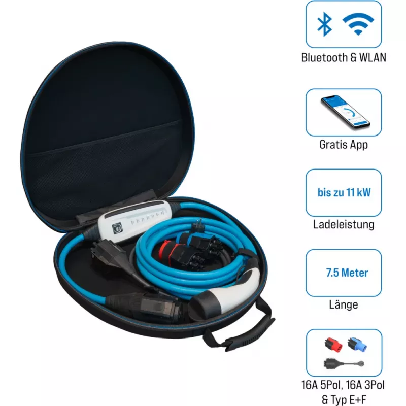 Cavo di ricarica NRGkick 16A 7,5 m set Optimal 17701093 per ricarica veicoli elettrici