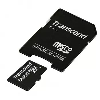 Memoria flash Transcend 64GB MicroSDXC Classe 10 con adattatore