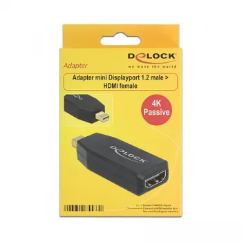 Adattatore DeLOCK 65583 Mini DisplayPort 1.2 a HDMI nero