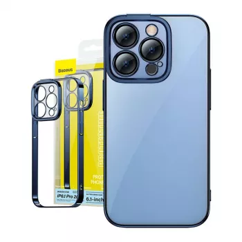 Custodia protettiva Baseus per iPhone 14 Pro – trasparente glitterata blu