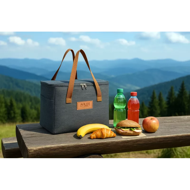 Borsa termica Adler AD 4523, capacità 10 L, morbida borsa frigo isolata per alimenti e bevande