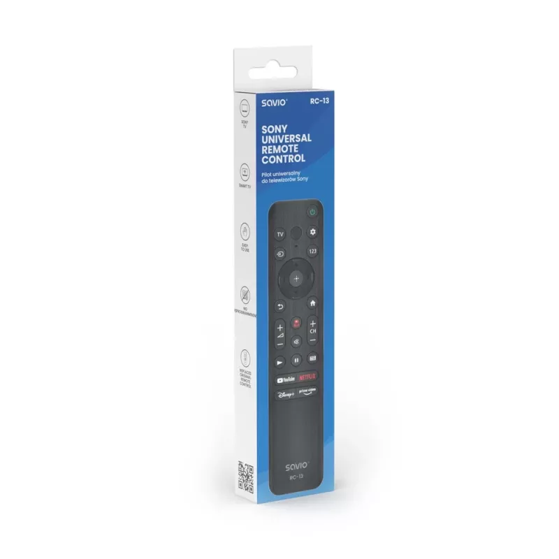 Telecomando Savio RC-13 IR wireless per TV Sony portata 10 m