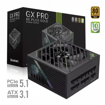 Alimentatore Gamemax, 80 PLUS, Gold | GX PRO 1050G | 1050 W | completamente modulare