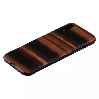 Custodia per smartphone man and wood per iPhone XR — nero ebano, guscio rigido protettivo