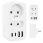 Power splitter MACLEAN MCE249 F/W – 2 prese di rete (16A + 6A) e 4 USB (2x A, 2x C PD 20W)