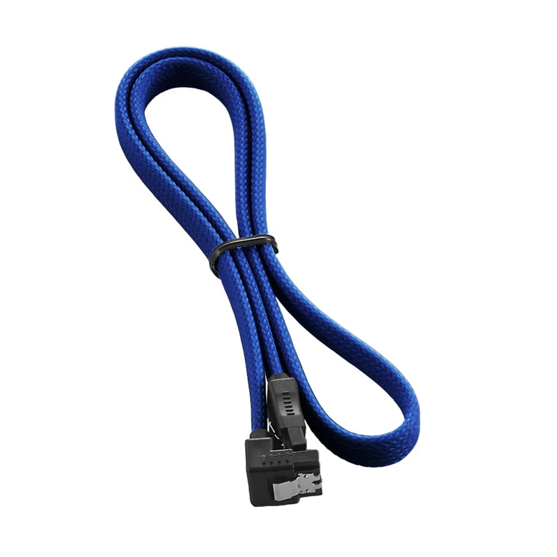 CableMod ModMesh - Cavo SATA - Serial ATA 150/300/600 - SATA (M) ad angolo retto su SATA (M) - 60 cm - blu (CM-CAB-RSAT-N60KB-R)