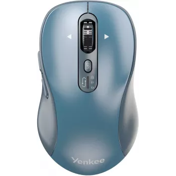Mouse wireless YENKEE YMS2010BE dual-mode ergonomico, ricevitore USB 2,4 GHz + Bluetooth 5.1, DPI a 4 livelli 1000–3200, 6 tasti