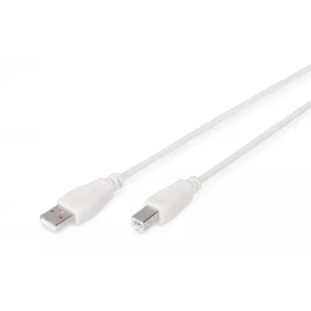 Cavo di collegamento USB Assmann, Type-A - B M/M, 3,0 m, compatibile USB 2.0, UL, beige (AK-300102-030-E)