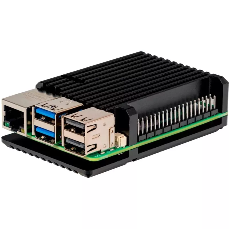 Joy-IT ARMOR Case BLOCK custodia SBC adatta per kit di sviluppo Raspberry Pi (RB-AlucaseP5-07)