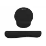 Tappetino mouse NATEC con poggiapolsi Chipmunk set ergonomico 2-in-1 nero
