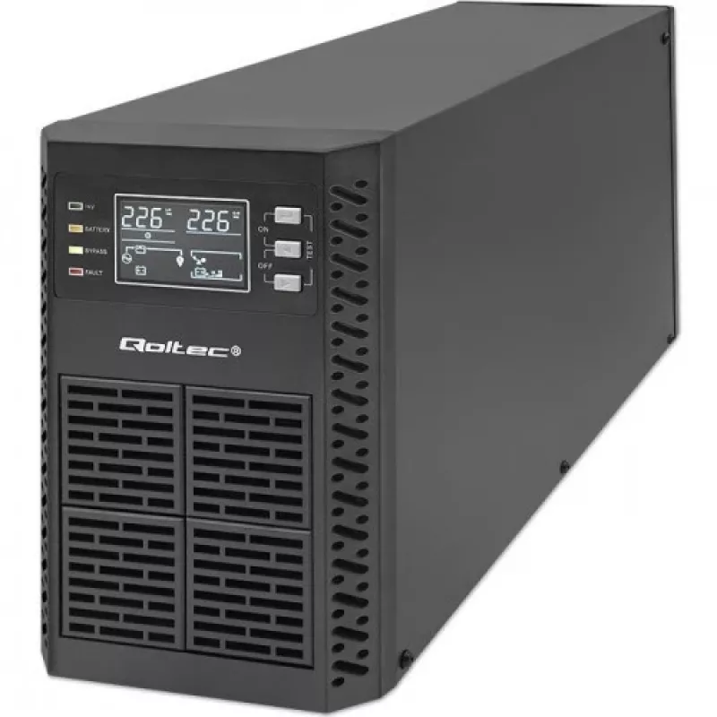 Qoltec 52281 UPS (gruppo di continuità) doppia conversione (Online) 2 kVA 2000 W 3 uscite AC