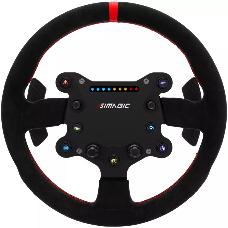 Simagic GTS Alcantara S202 — volante per sim racing rivestito in Alcantara, modello S202
