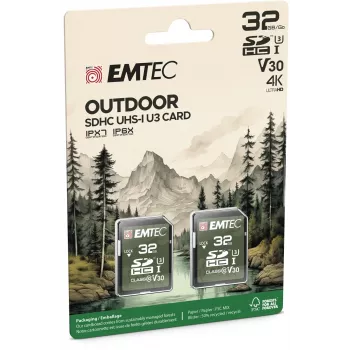 Memoria flash Emtec 32GB UHS-I U3 V30 Outdoor ECMSD32GHC10ORP