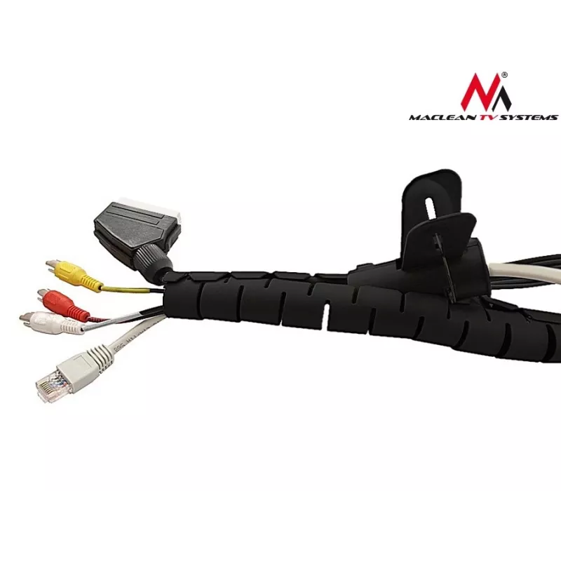 Maclean MCTV-676 B guaina copricavo organizzatrice, nera