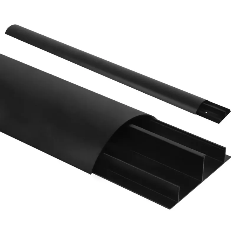 Canalina copricavi in alluminio MACLEAN MC-814 B nera — copricavi