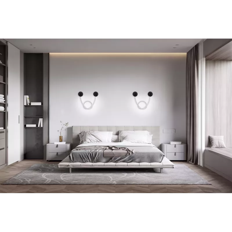 Applique LED ActiveJet AJE-CAMELIA NW — 2400 lm, 4000 K, 16 W, nero, 1580×120×65 mm, IP20