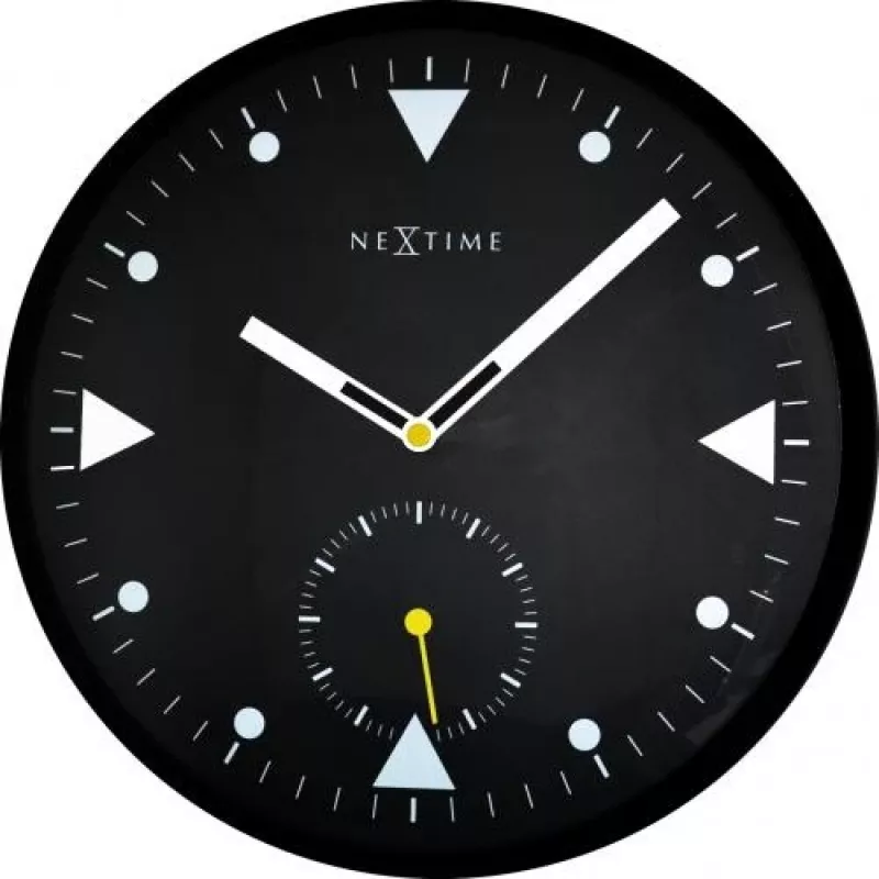 Orologio da parete NeXtime 3049 Serious Black, Ø32 cm, nero