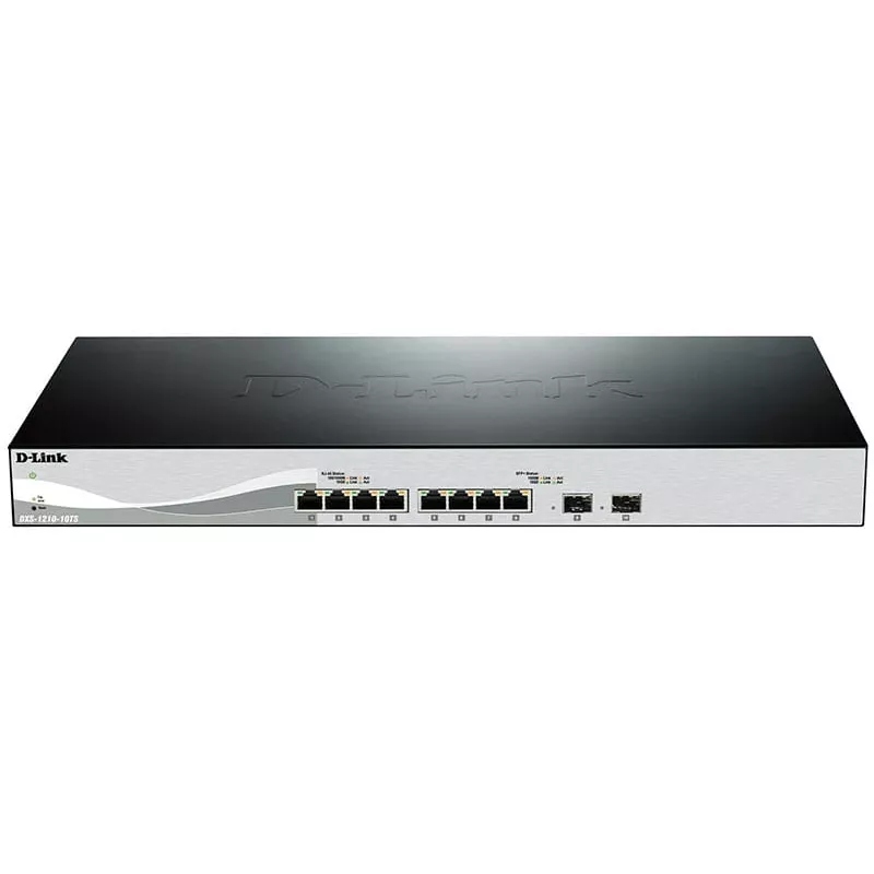 D-Link DXS-1210-10TS managed L2/L3 10G Ethernet (100/1000/10000) 1U nero, argento