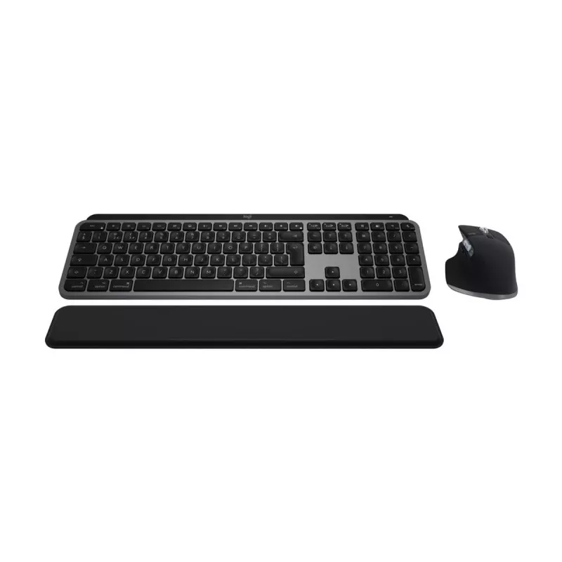 Logitech MX Keys S Combo per Mac, wireless, layout DE set tastiera e mouse, tasti e funzioni ottimizzati per macOS