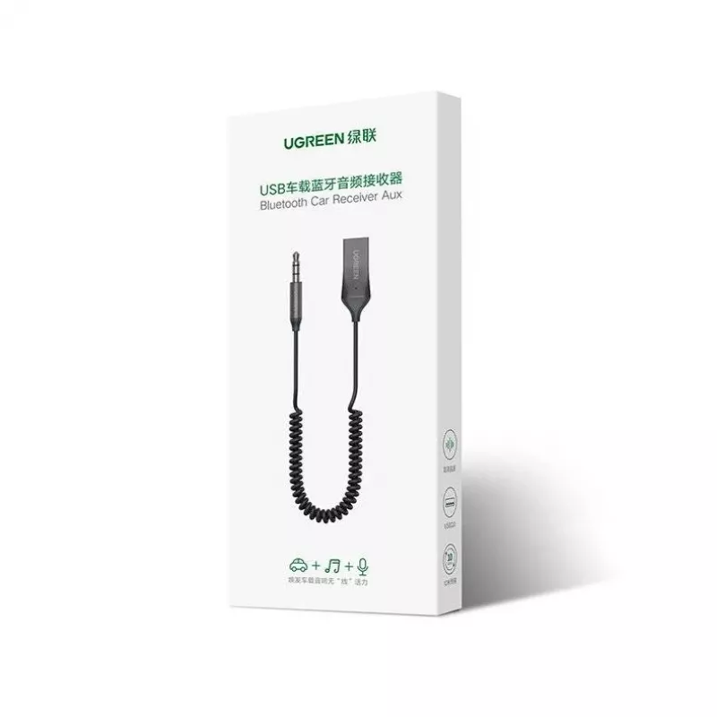 UGREEN CM309 ricevitore audio Bluetooth 5.0, USB, jack AUX da 3,5 mm, nero