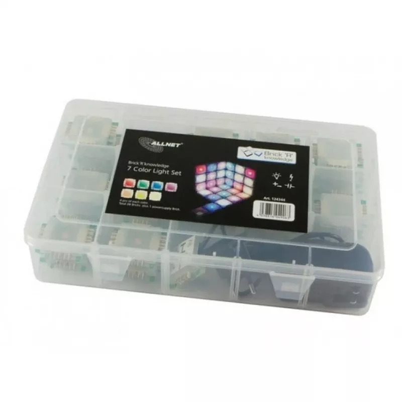 Set luci ALLNET BrickRknowledge 7 colori set luci blu verde arancione rosso bianco caldo giallo