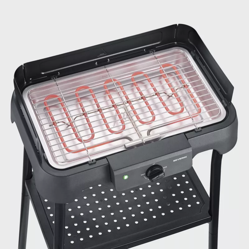 Griglia elettrica da tavolo SEVERIN PG 8594 — 2000 W, griglia rettangolare, nero