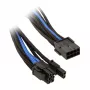 Cavo SilverStone da PCI 8 pin a PCIe 6+2 pin, 250 mm – nero/blu