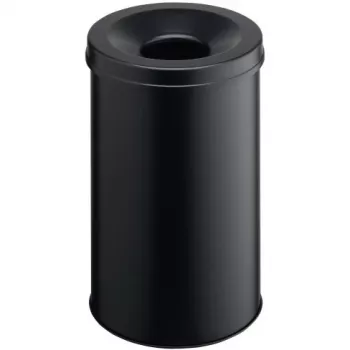 Cestino per rifiuti rotondo acciaio nero Durable 330601