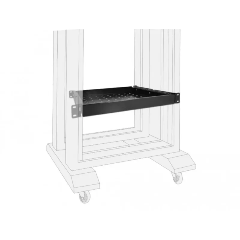 Delock - cassetto per rack - nero - 1U - 48,3 cm (19