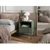 Comodino cama meble TRESSE 44×40×53 cm verde opaco, 1 cassetto, set da 2