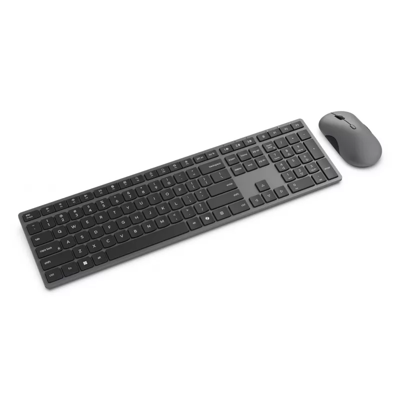 Set tastiera e mouse wireless Lenovo 700 Modern Multi-Device – layout inglese US, Bluetooth, Luna Grey