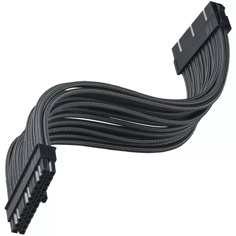 SilverStone PP07E - cavo prolunga alimentazione - ATX, 24 poli (M) a ATX, 24 poli (F) - 30 cm - nero