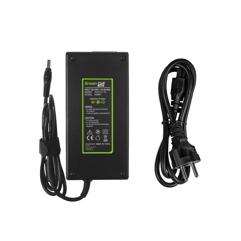 Alimentatore Green Cell AD56P 150W 19,5V 7,7A per laptop ASUS, per interni, nero