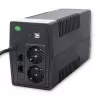Qoltec Monolith UPS (gruppo di continuità) doppia conversione (online) 1 kVA 600 W 2 prese Schuko