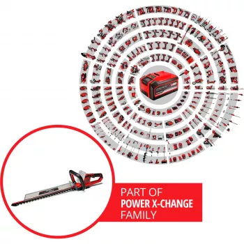 Tagliasiepi a batteria Power X-Change GE-CH 18/60 Li-Solo, 18 Volt (rosso/nero, senza batteria e caricabatterie)